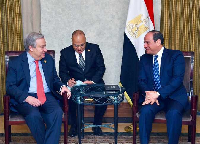 السيسي وسكرتير عام الأمم المتحدة