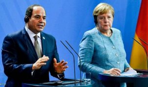الرئيس المصري عبد الفتاح السيسي والمستشارة الألمانية أنغيلا ميركل