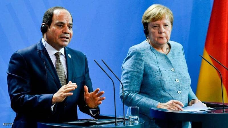 الرئيس المصري عبد الفتاح السيسي والمستشارة الألمانية أنغيلا ميركل