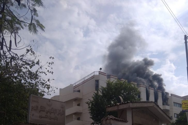 حريق مستشفى شبين الكوم
